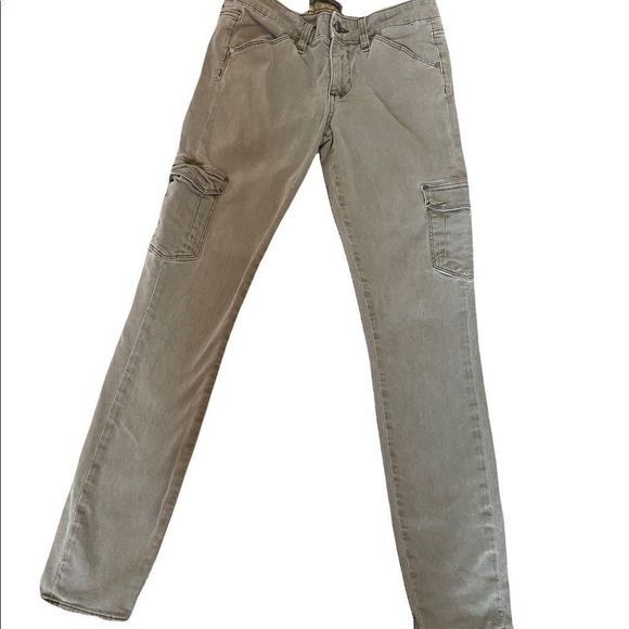 PAIGE DENIM Light Green Cargo Skinny Leg Mid Rose Casual Pant 27 - Picture 2 of 11